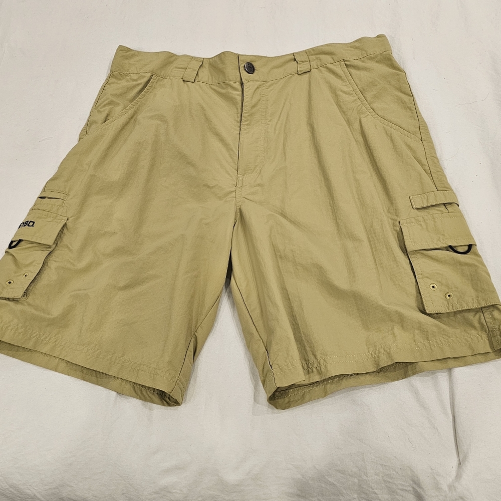 HEYBO Bay Utility Fishing Khaki Shorts With UPF 30 Protection LARGE